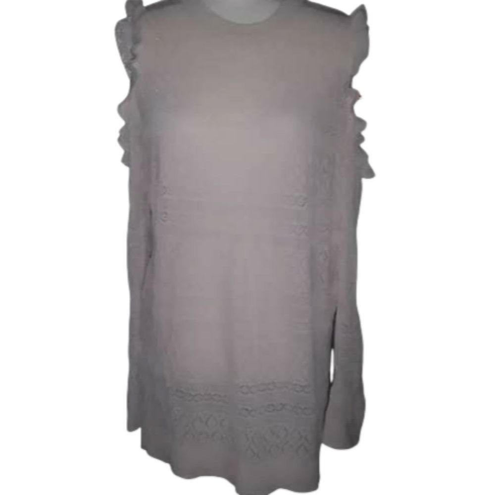 Lauren Conrad Cold shoulder Intricate Blush pink sweater Sz 2XL